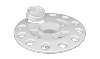 Rondelle d'isolation ø60,0 mm, avec capuchon "cache vis", pour vis ø5,0 ou 6,0 mm (200 pc)